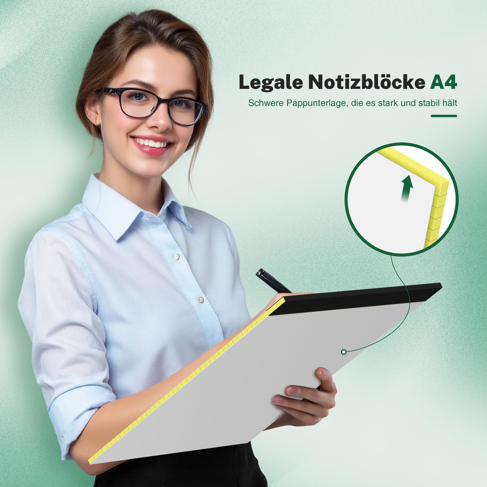 Notepad A4 Note Pads, 3 confezioni carta gialla