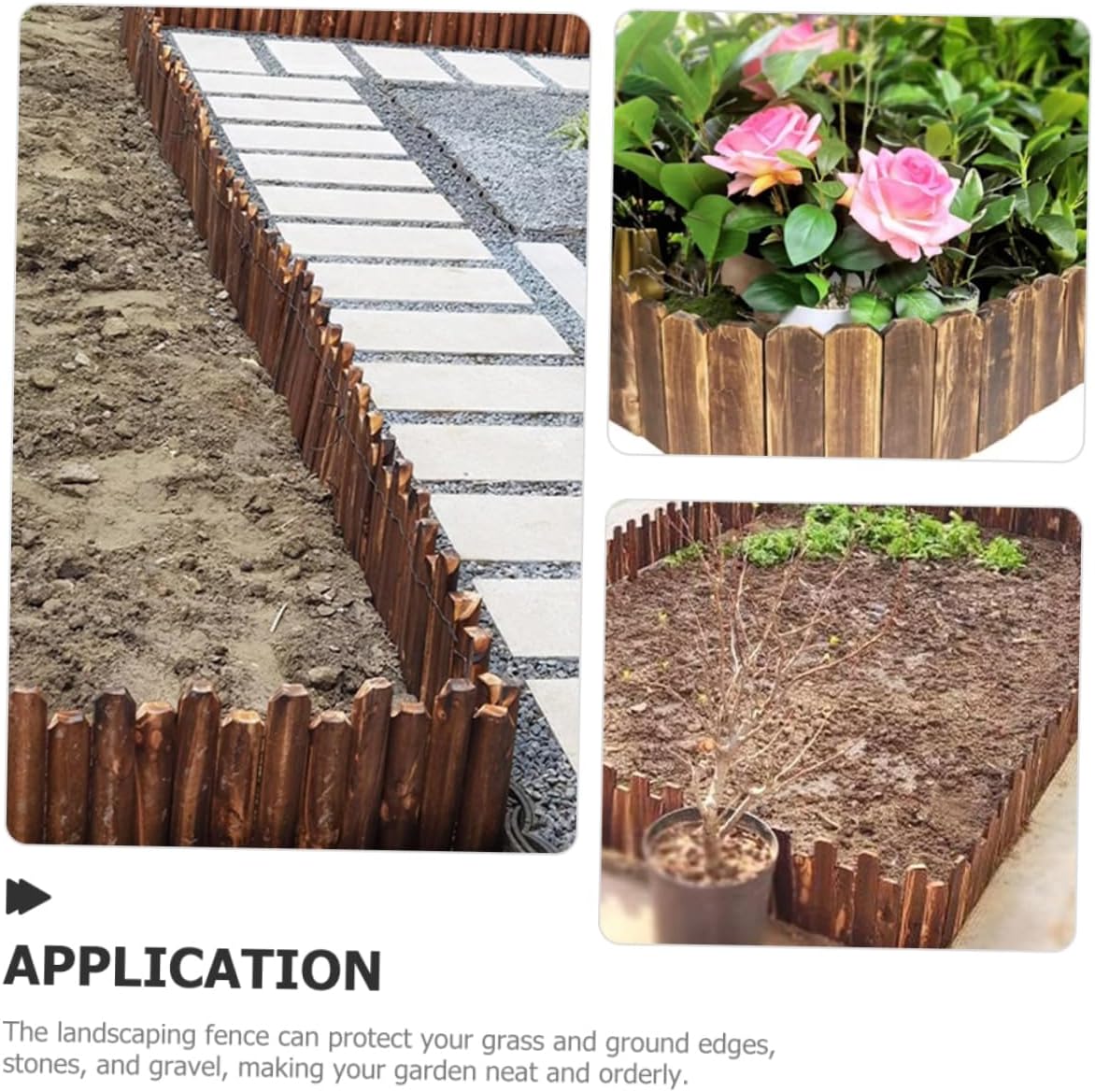 UPKOCH Garden Edging Fence Landscape Border for Flower Beds Pathways Lawns Sturdy Design for Outdoor Decor