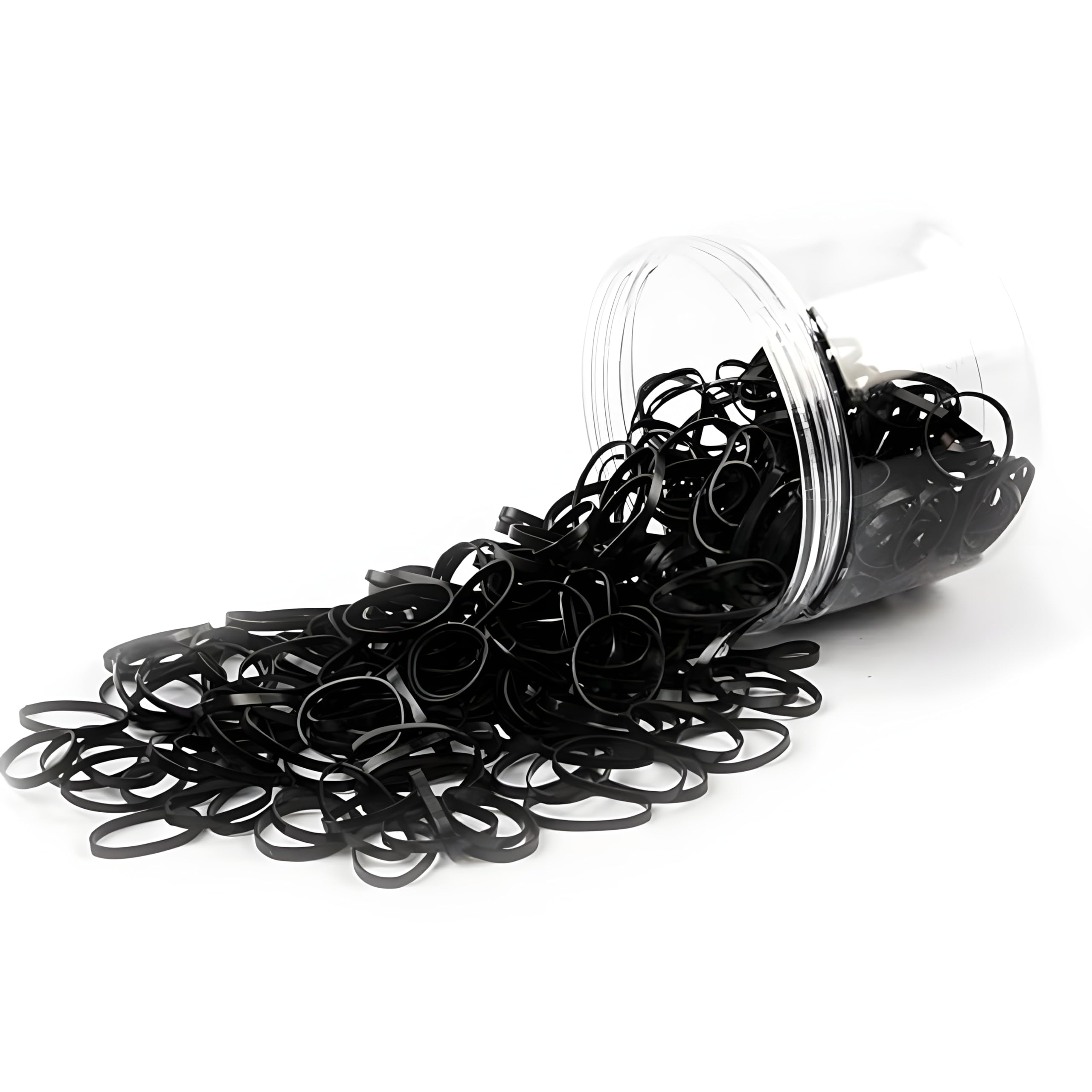 Trendy Look Clear Elastic Hair Bands - 250 Pcs Soft Rubber Bands for Kid Hair Braids