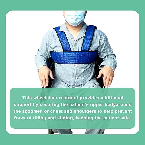 Miniatura 5 de YUECAN Cinturón de seguridad ajustable para silla de ruedas, correa de soporte para pacientes ancianos, cinturón de sujeción para silla de ruedas
