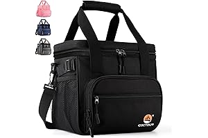 Lunch Bag for Men, Large Insulated Leakproof Cooler Bag with Adjustable Shoulder Strap
