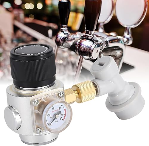 Miniatura 6 de Kit de cargador de regulador de CO2 para cerveza de barril, regulador de gas de cerveza de barril y desconexión de gas Kegerator, cargador de CO2 de