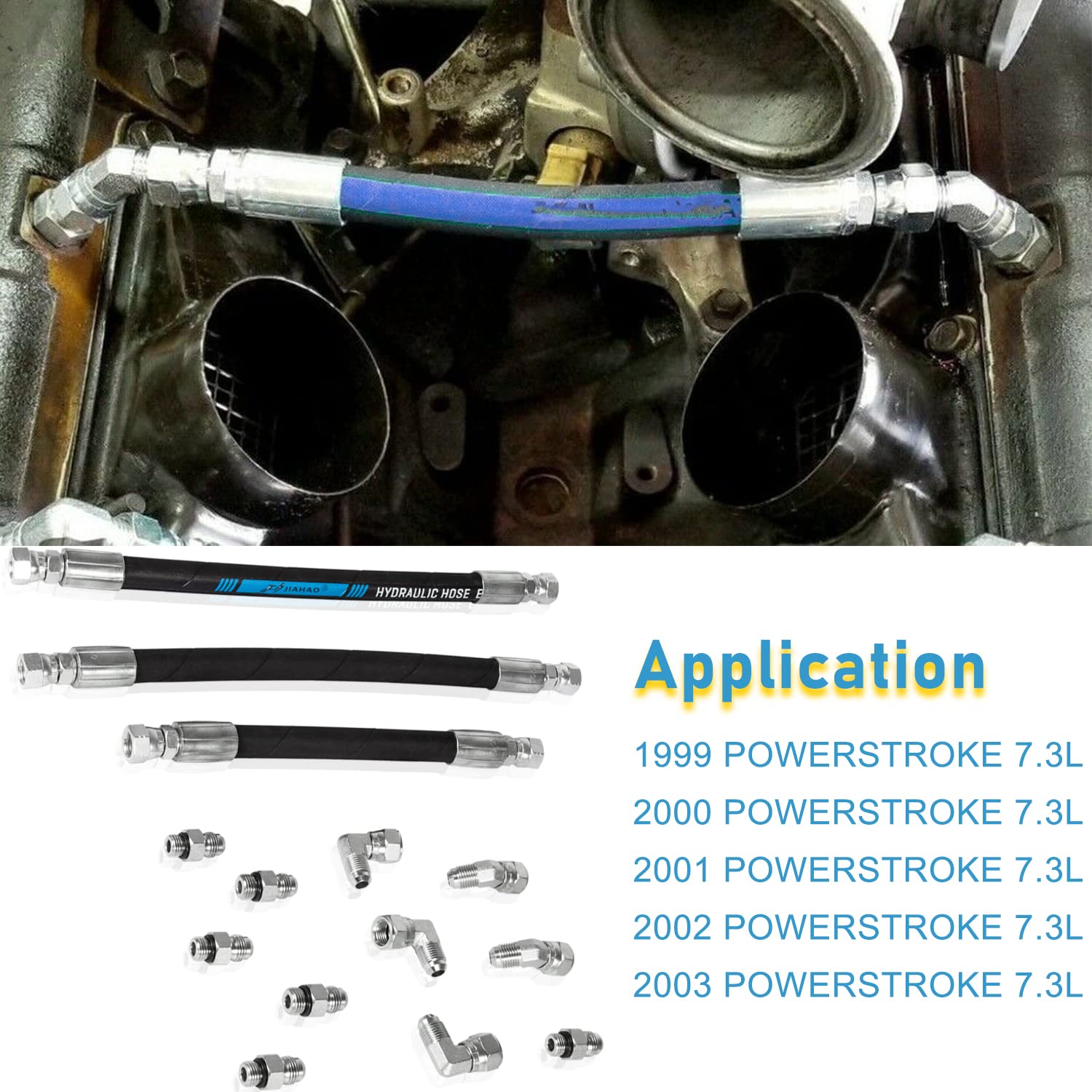 Juego De Mangueras De Bomba De Aceite De Alta Presión (HPOP) Para Ford 7.3L Powerstroke 1999-2003 - Actualización
