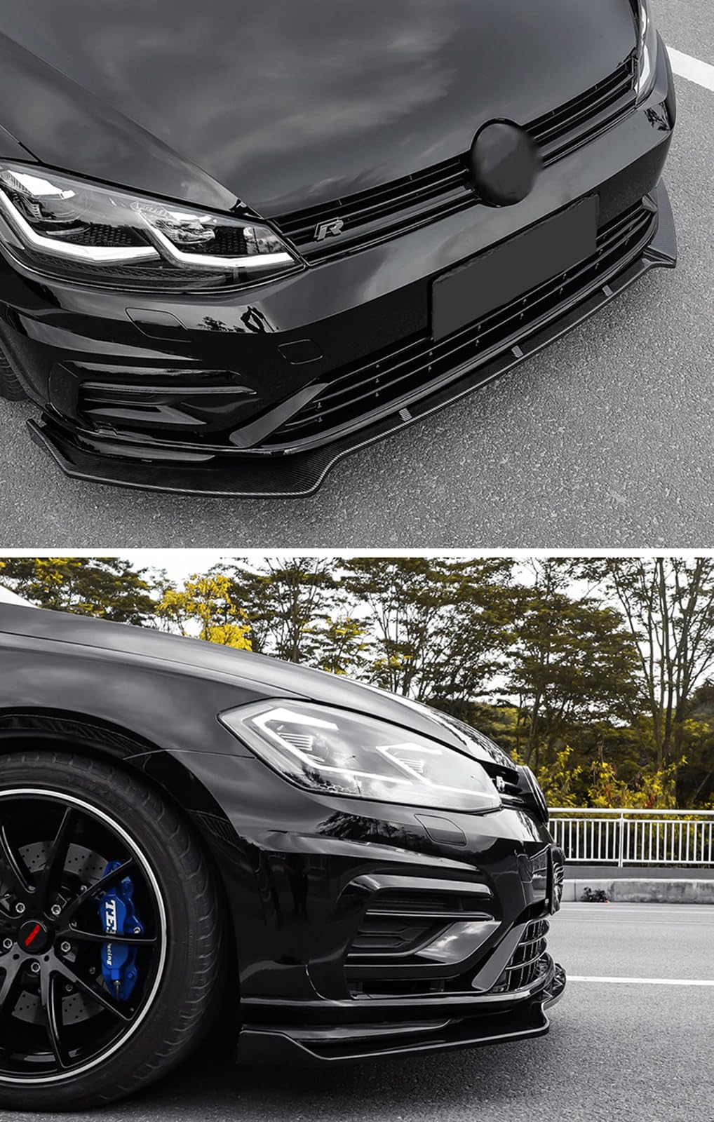 para Volkswagen para Golf 7 7,5 Mk7 Mk7.5 GTI GTD R R-Line 2012-2020, AleróN Delantero, Divisor De Parachoques, Difusor Deportivo, Kit De CarroceríA Inferior