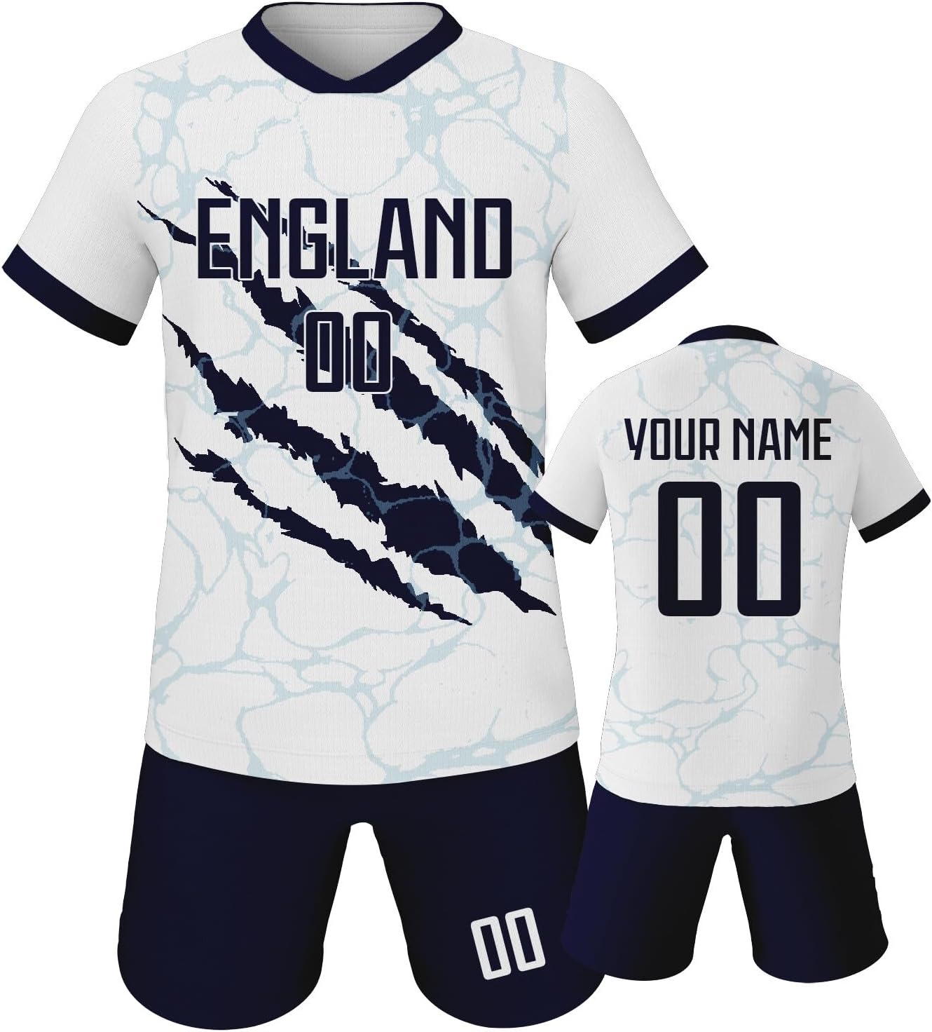 Custom 3-14Y Kid Youth European Soccer Jersey with Team Name Number Logo Personalized Football Suit Hip Hop Sports Shirt Gift