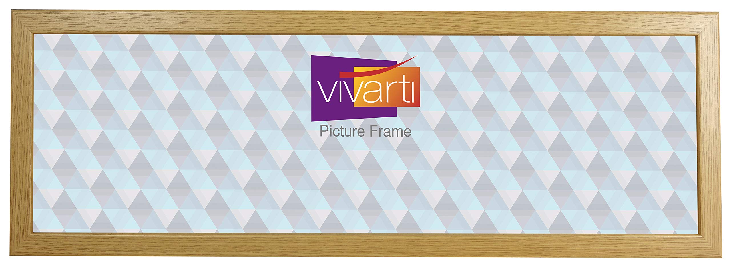 Vivarti Oak Finish Panoramic Thin Picture Photo Frame, 20" X 7"