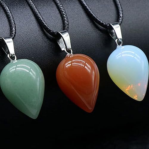 Miniatura 7 de Collar de cristal de cornalina real para mujer, piedras preciosas en bruto y curativas para los chakras, dije con auténtico cristal rojo joya de