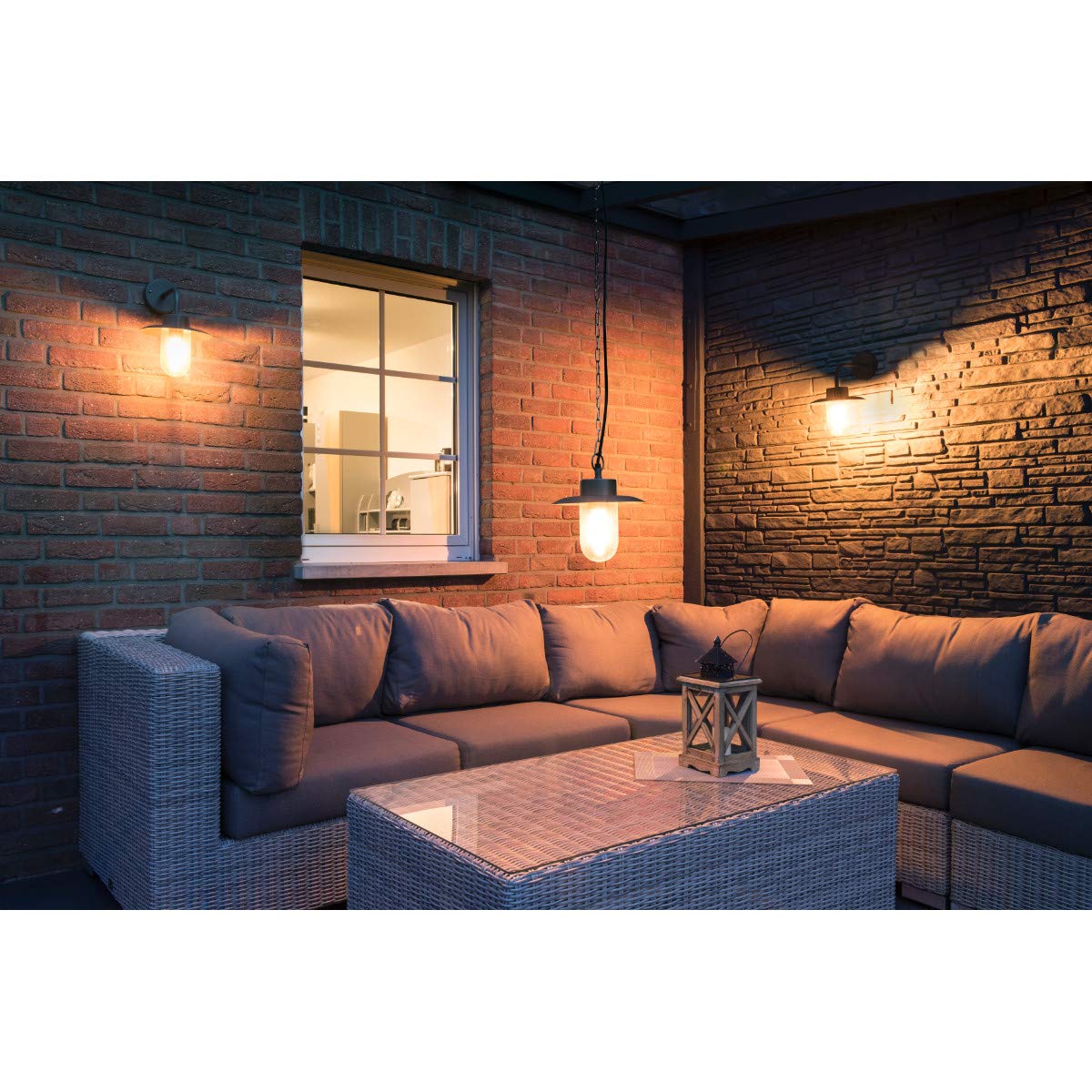 SLV Applique en saillie BOX/Éclairage pour murs; allées; entrées; spot LED d'extérieur; lampe en saillie d'extérieur; lampe de jardin/E27 IP44 60W anthracite