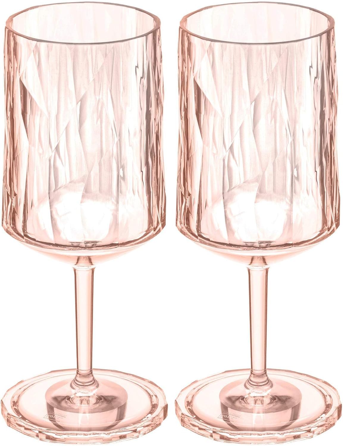 Koziol Club No. 4 Trinkgläser 300 ml, 2er-Set, Quartz Rose, spülmaschinenfest