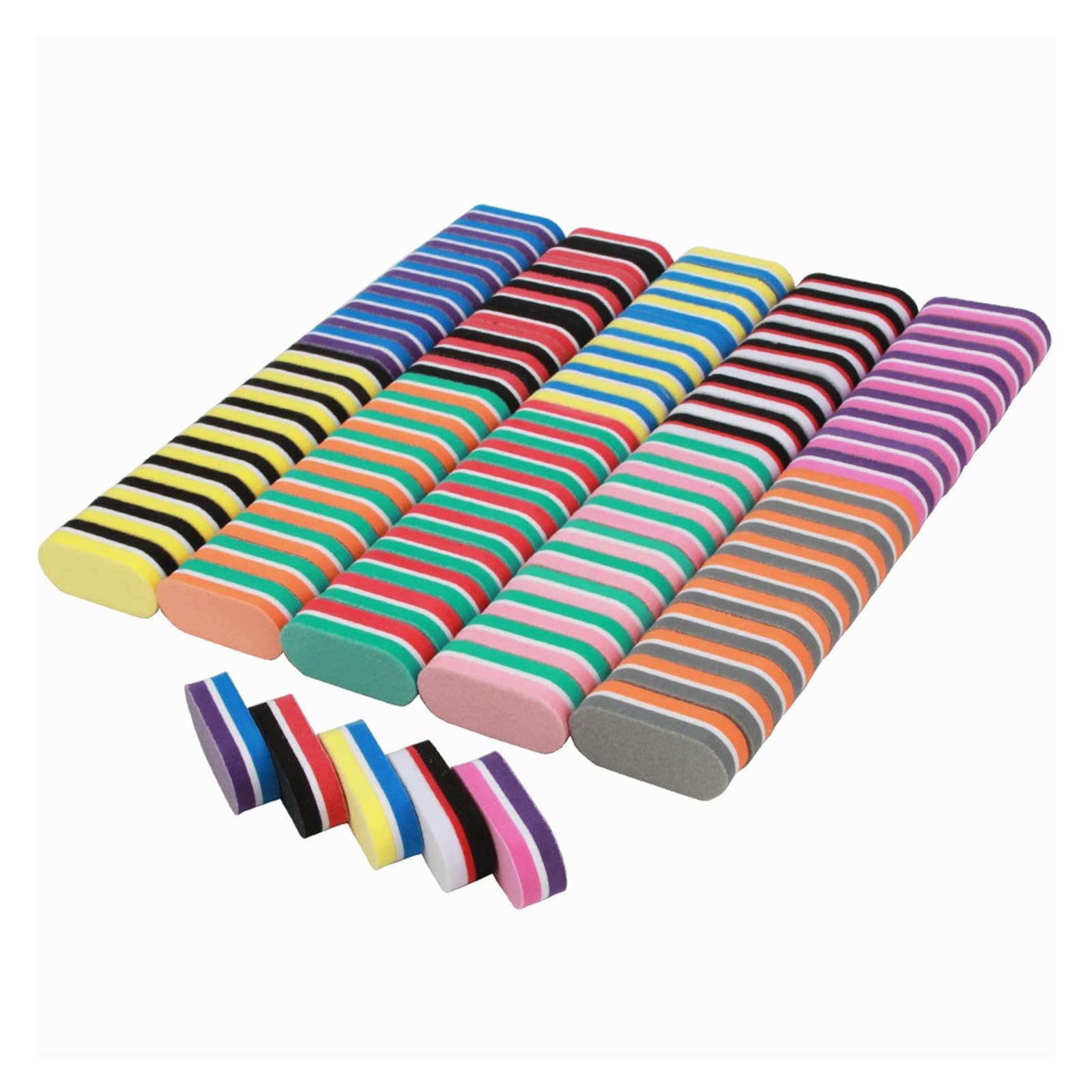 unghie lucidate, 10 Buffer for Nail Art Multicolori Stile 100 pezzi(4)