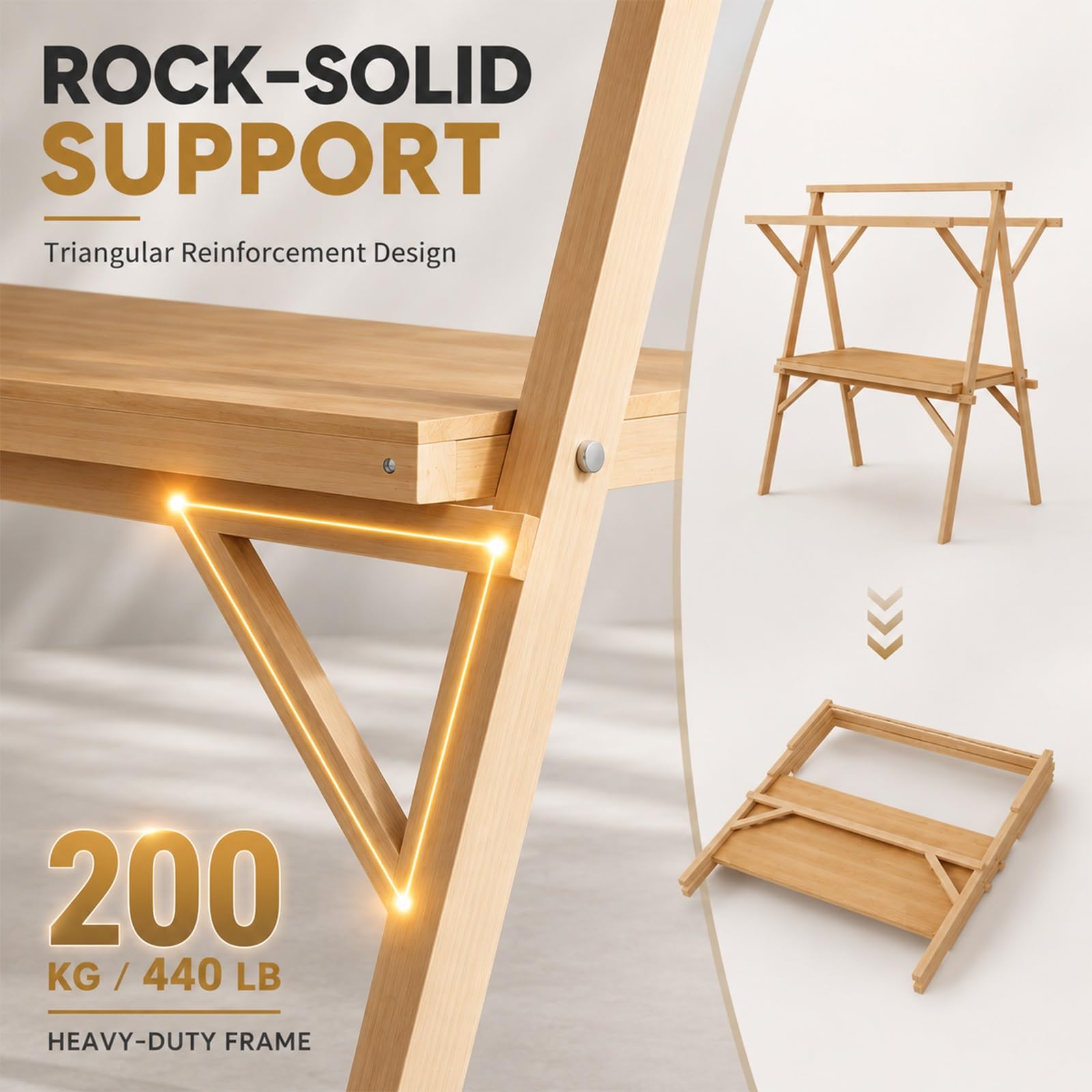 Quiosco de Mercado Plegable Madera Ligero para Ferias, Mostrador De Madera para Mercados De Agricultores, Vendedores Ambulantes, Ferias De Artesanías Y Tiendas Temporales(Blue,L 150cm/59.1in)