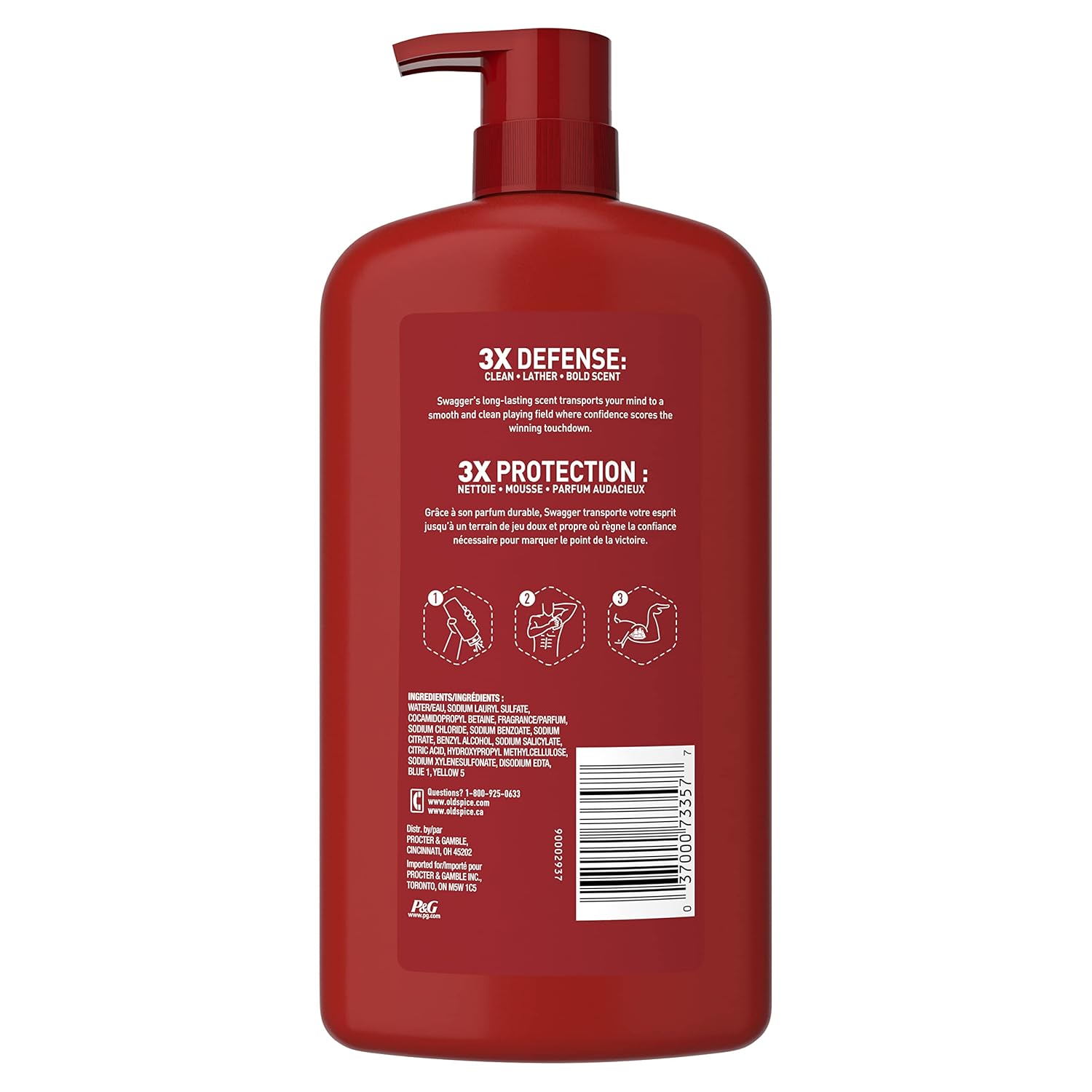 Old Spice Red Zone Swagger Scent Body Wash for Men, 30 Ounce (Pack of 4) : Beauty & Personal Care