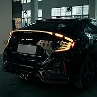 Vista 9 de Vland Luces traseras led compatibles con Honda Civic Hatchback de 10ª generación 2018-2021 (NO para Coupe) con animación dinámica con señal de luz