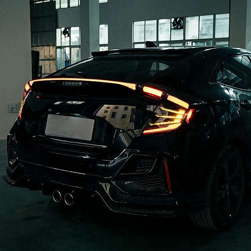 Miniatura 9 de Vland Luces traseras led compatibles con Honda Civic Hatchback de 10 generación 2018-2021 (NO para Coupe) con animación dinámica con señal de luz