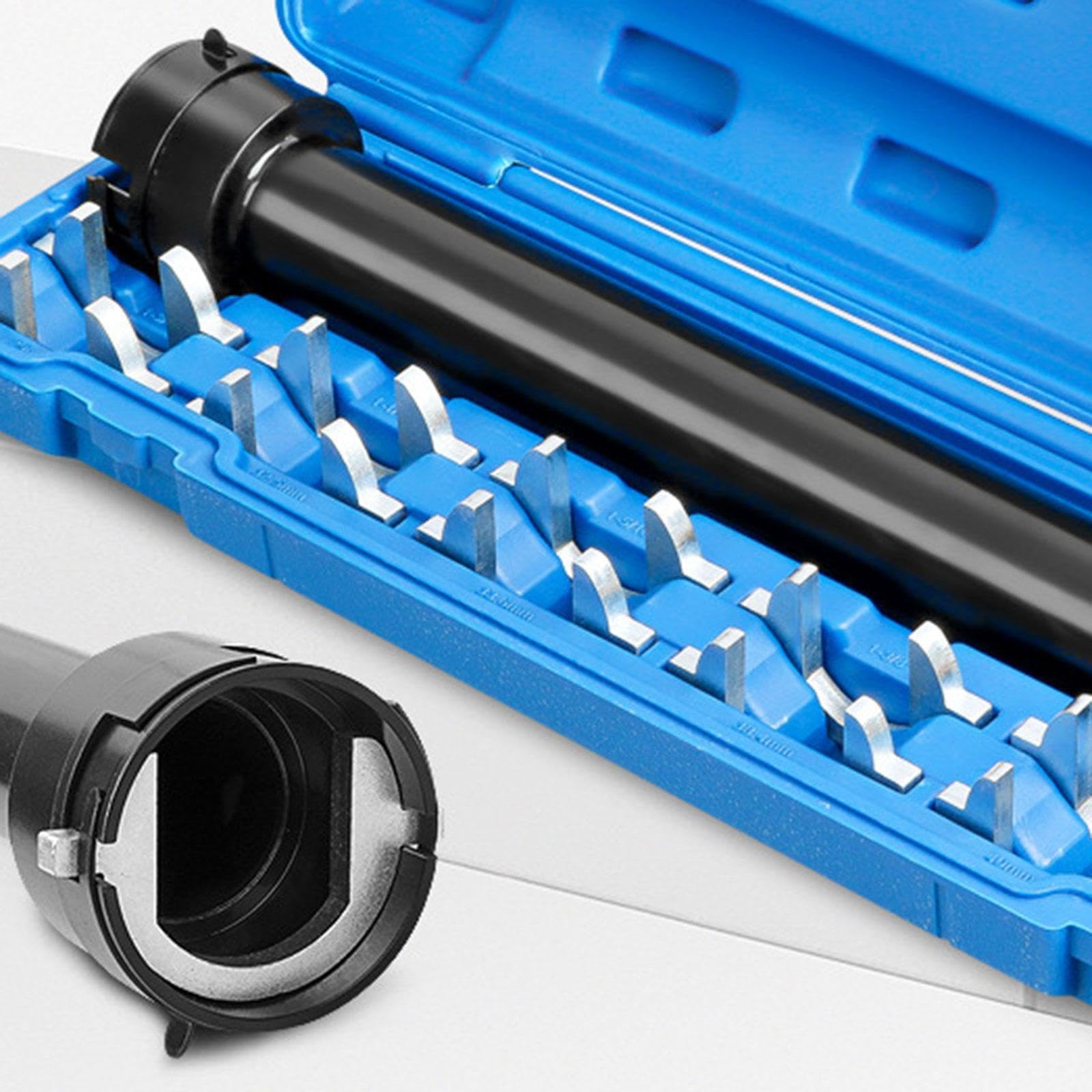 Kit completo per la rimozione dei tiranti interni con 12 adattatori Crowfoot e soluzione di stoccaggio per meccanici e riparazione fai da te di