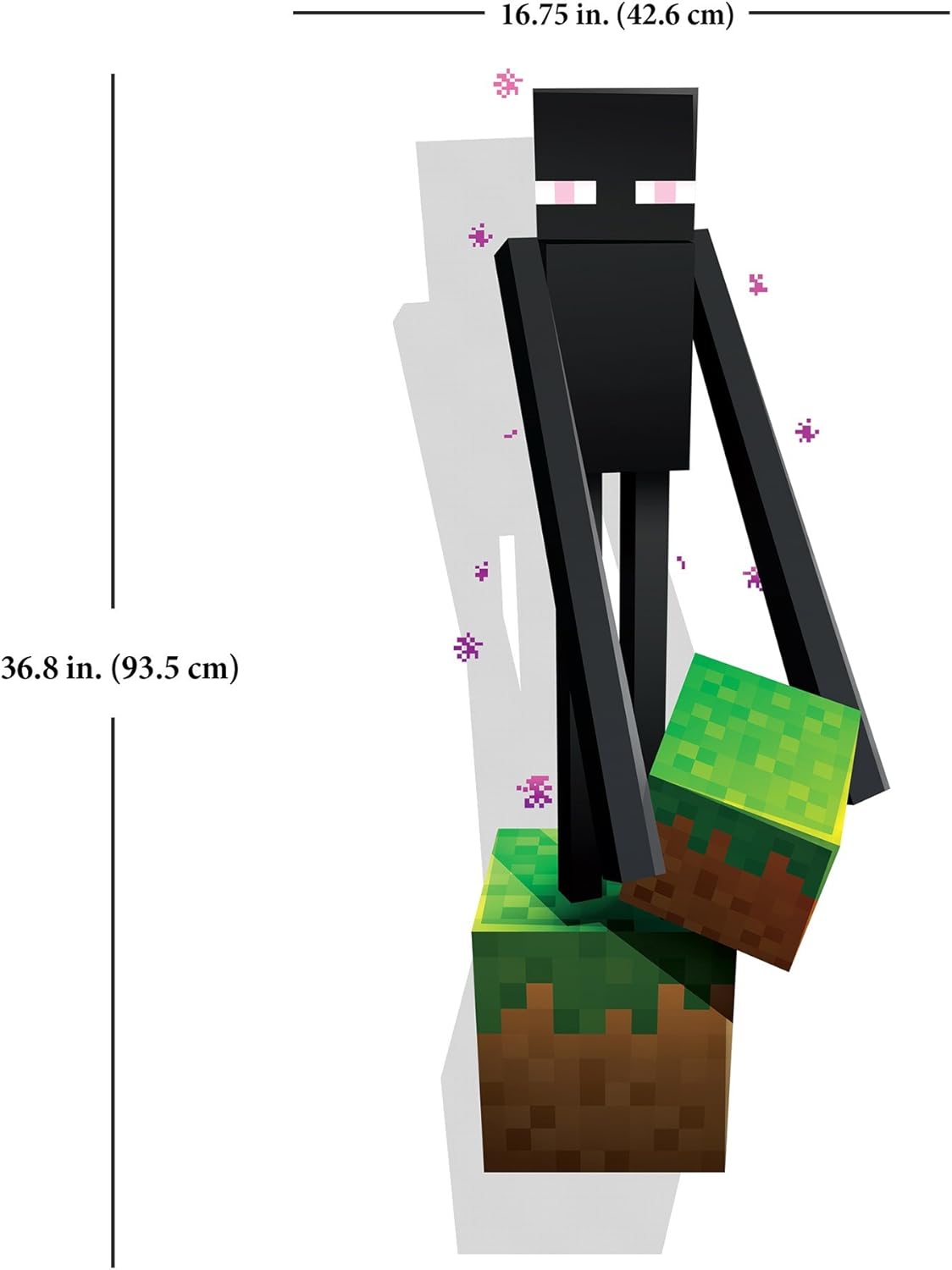 JINX Minecraft Enderman Removeable Wall Cling Decal Sticker for Kids Room