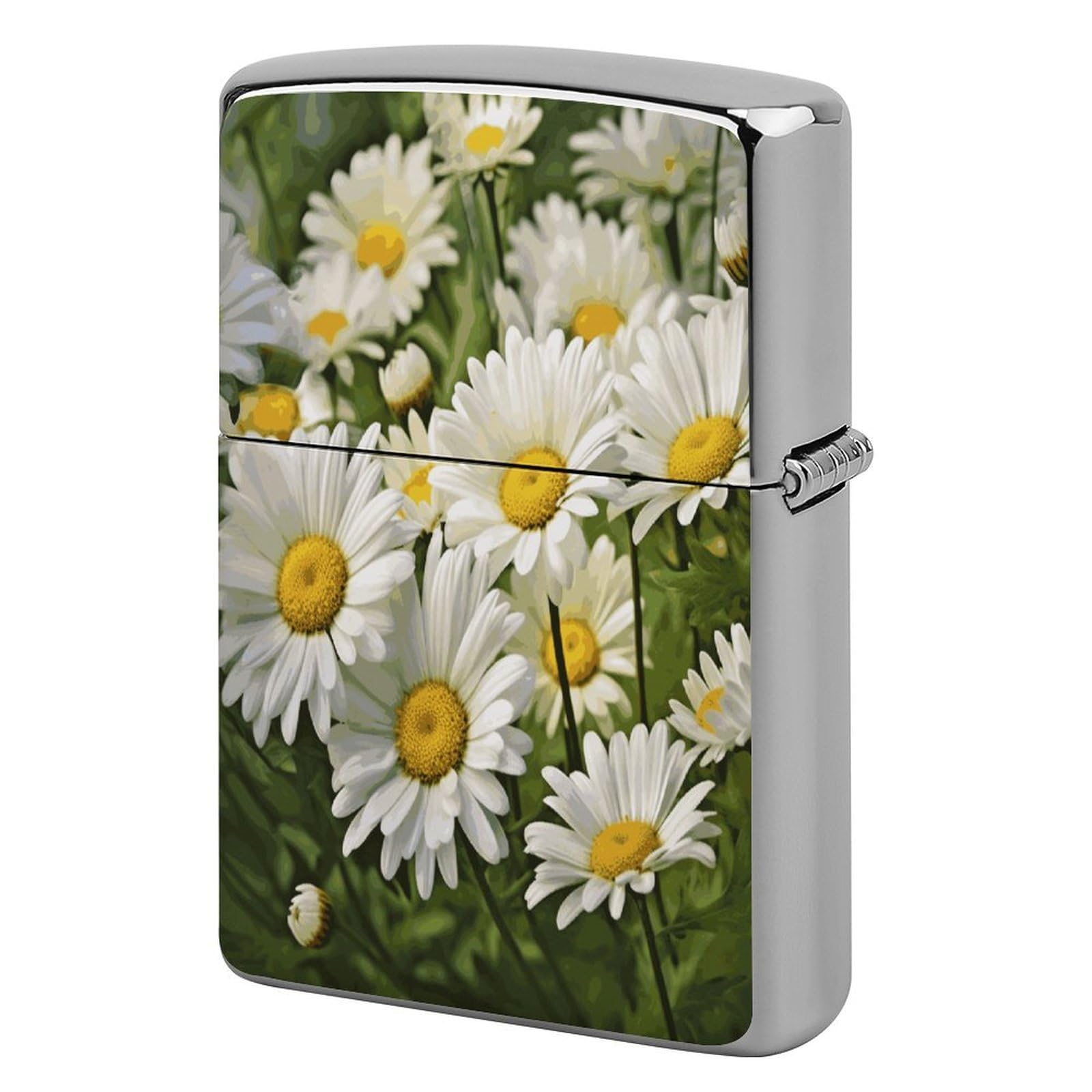 Fodpand Style Floral Flowers Daisies Metal Lighter Case Cover Lighter Sleeve