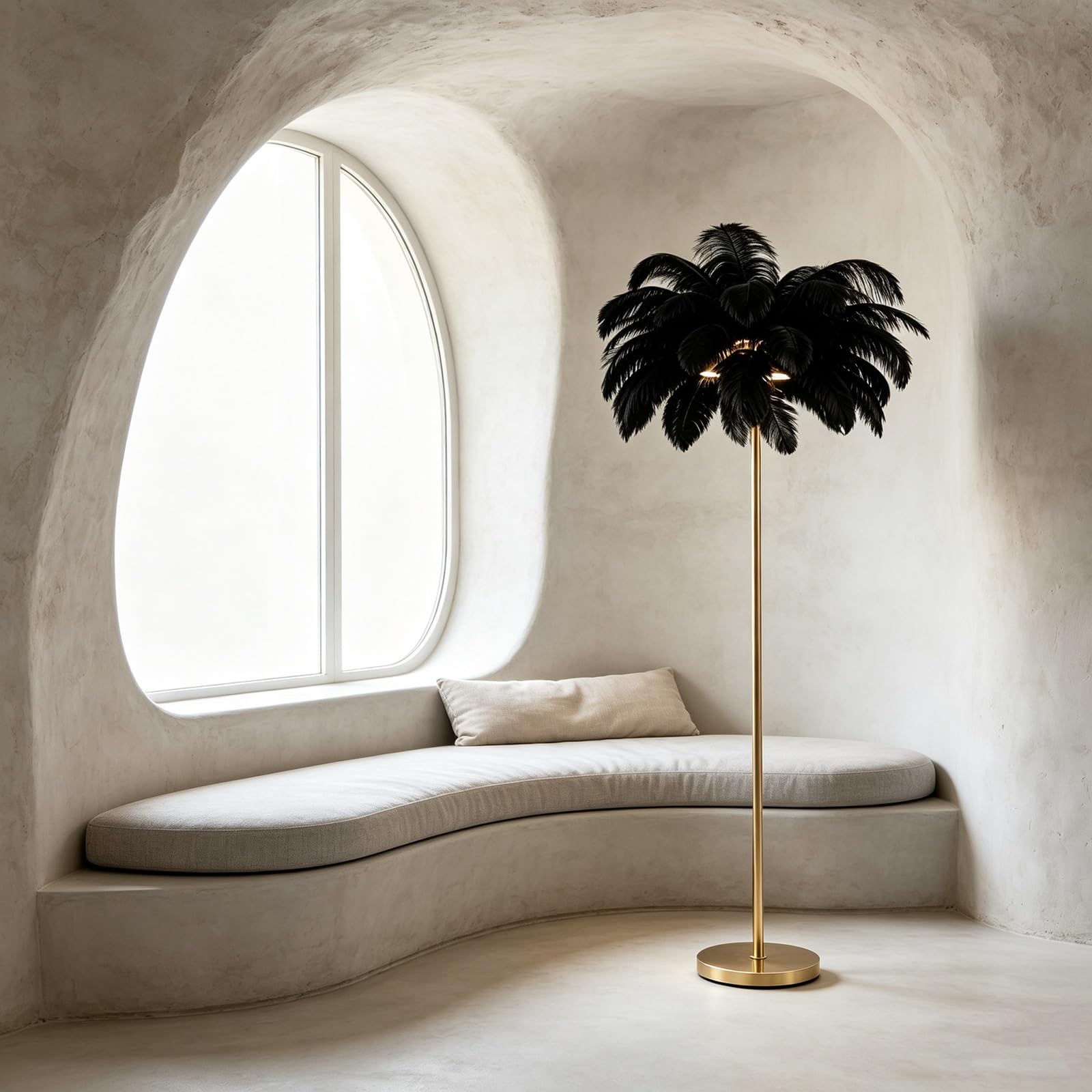 LCNDKF Soft Ambient Feather Floor Lamp