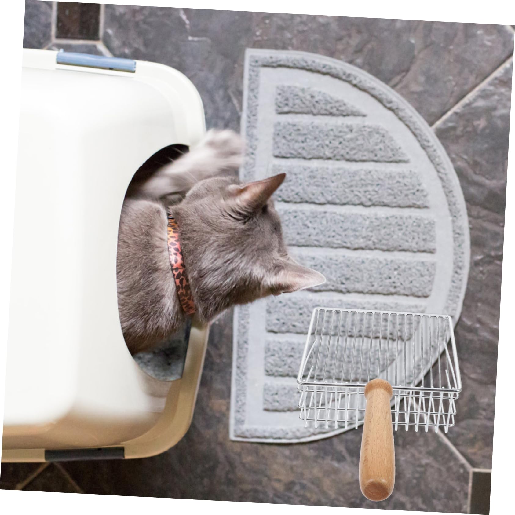 Paletta per lettiera per Gatti, 1 pulitore for Gatti Robusto e Compatto con Impugnatura Antiscivolo, Durevole for l'igiene la Pulizia degli Animali Domestici in casa