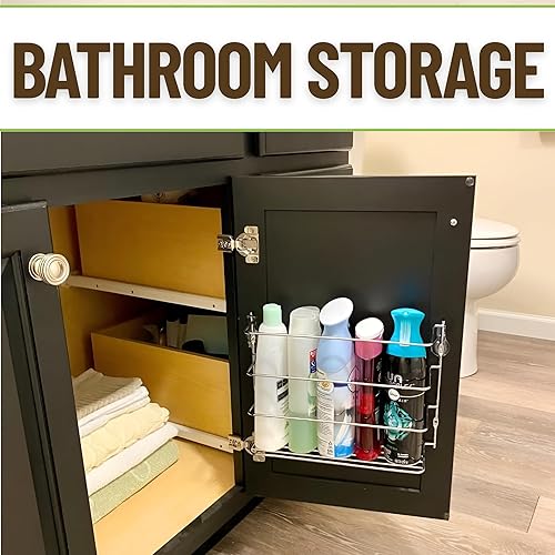 Miniatura 7 de Evelots Organizador de Envolturas de Cocina - Sostiene hasta 4 Plástico, Papel de Aluminio, Papel, Cera - Puerta de Gabinete, Cesta de Estante de