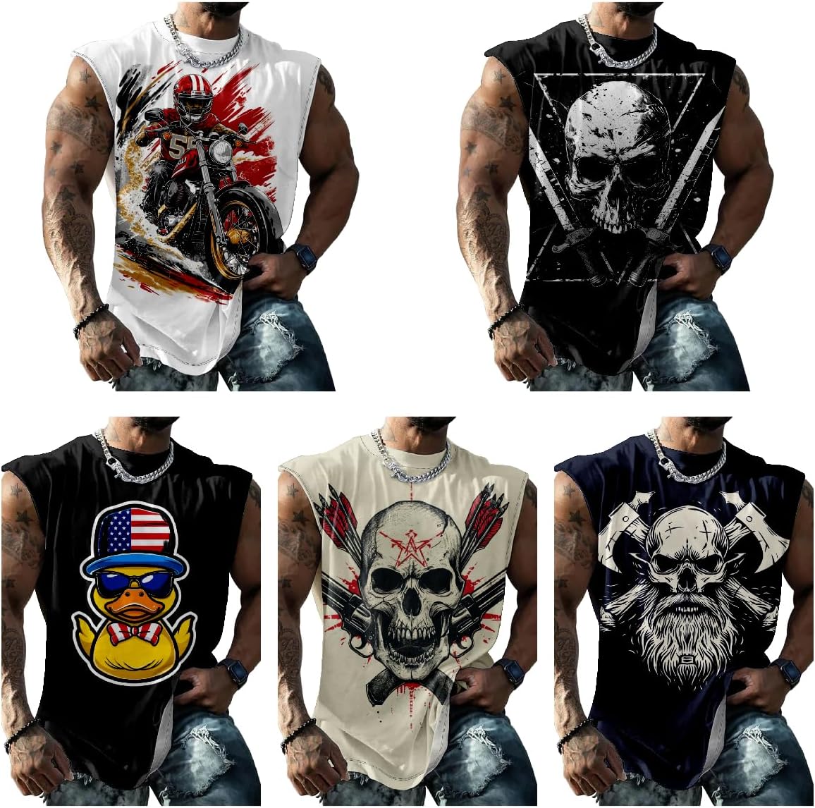 Sleeveless T Shirts for Men Muscle Tank Top Summer Funny Bodybuilder Workout Gym Tank Tops Comfy Tank Tops - Image 4