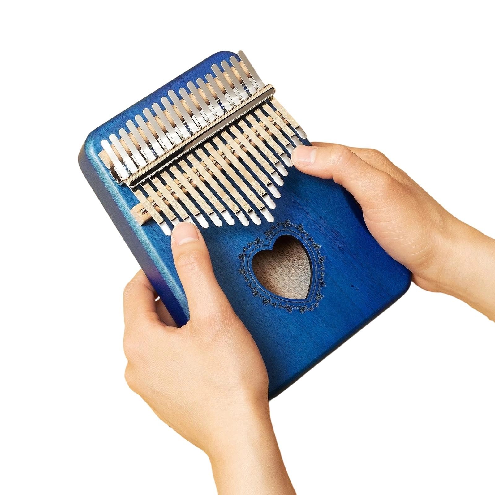 Kalimba 17klawiszowy Instrument Mbira Z Korpusem Mahoniu W Zestawie Podręcznik Do Nauki I Młotki(3)