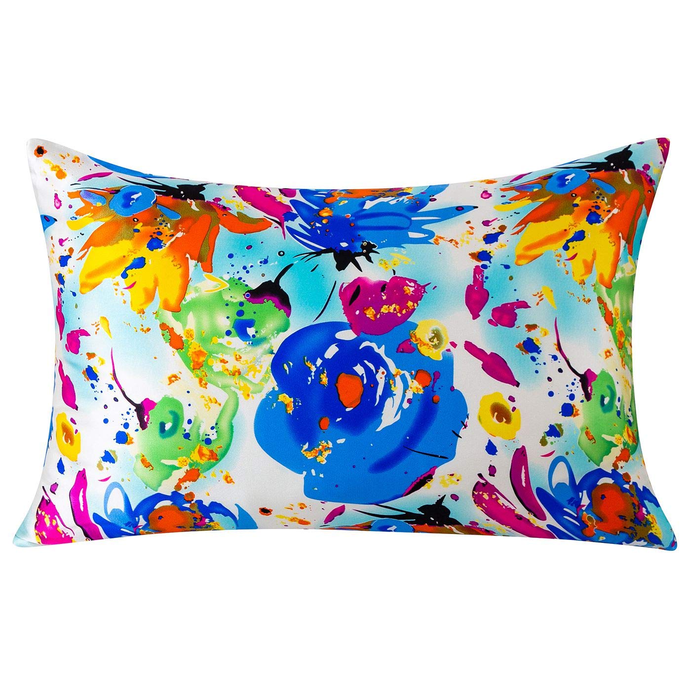 Silk Pillowcase for Hair and Skin with Hidden Zipper Print SLPBABY (Standard, Pattern3)