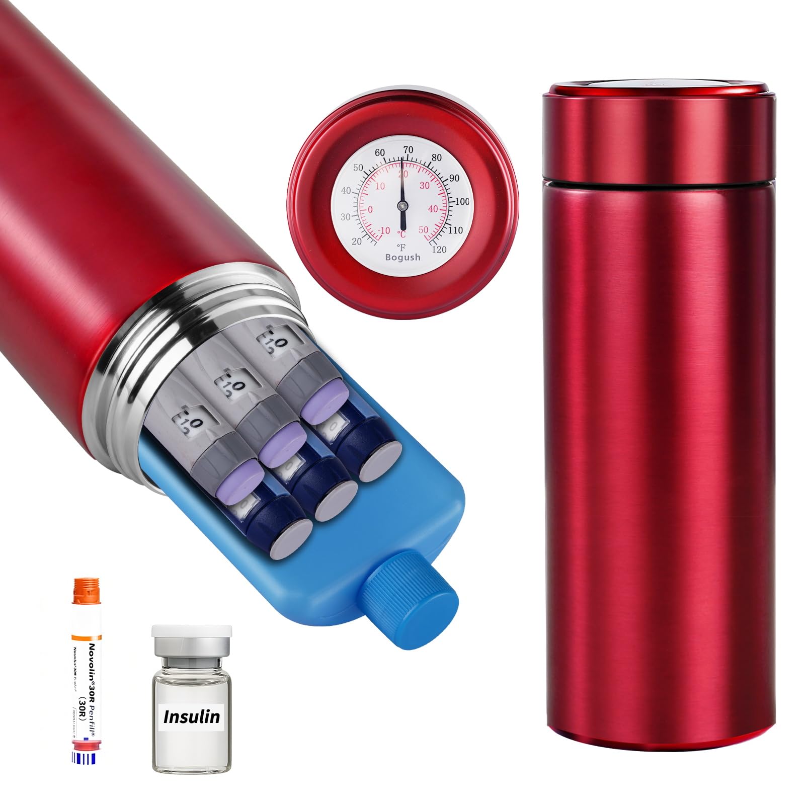 60H Medication Cooler Insulin Cooler for Travel Hold 2-8 Pens TSA Approved