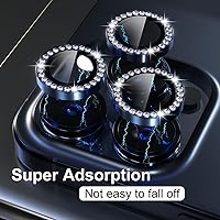 Vista 183 de Misea [3+1] for iPhone 14 Pro/iPhone 14 Pro Max Camera Lens Protector Bling, 9H Tempered Glass Camera Cover Screen Protector Metal Individual Ring