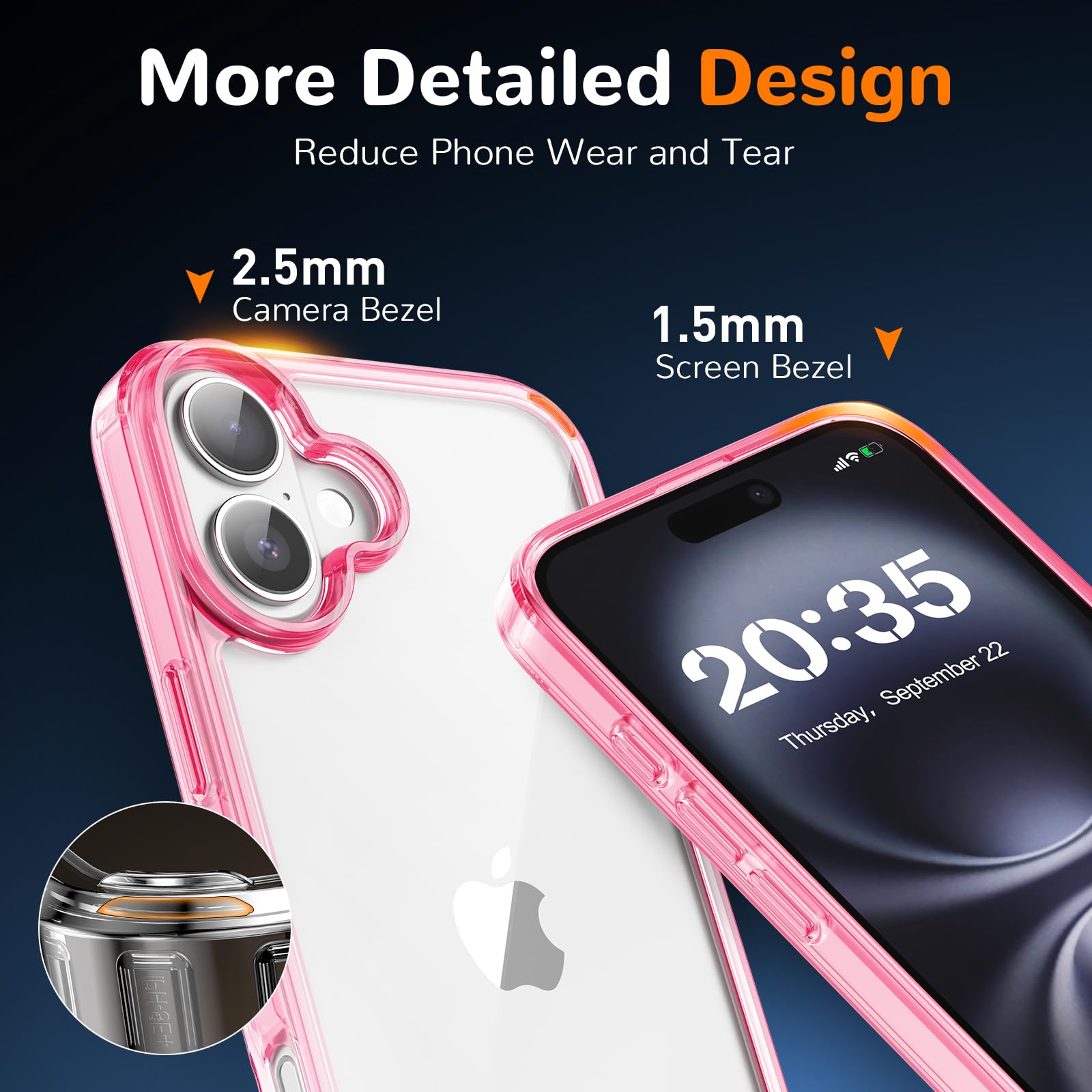 Clear Case for iPhone 15, Ultra Thin, Shockproof TPU Cover, Anti-Yellowing, Crystal Clear, Phone Case for Apple iPhone 15 - Clear — view 284
