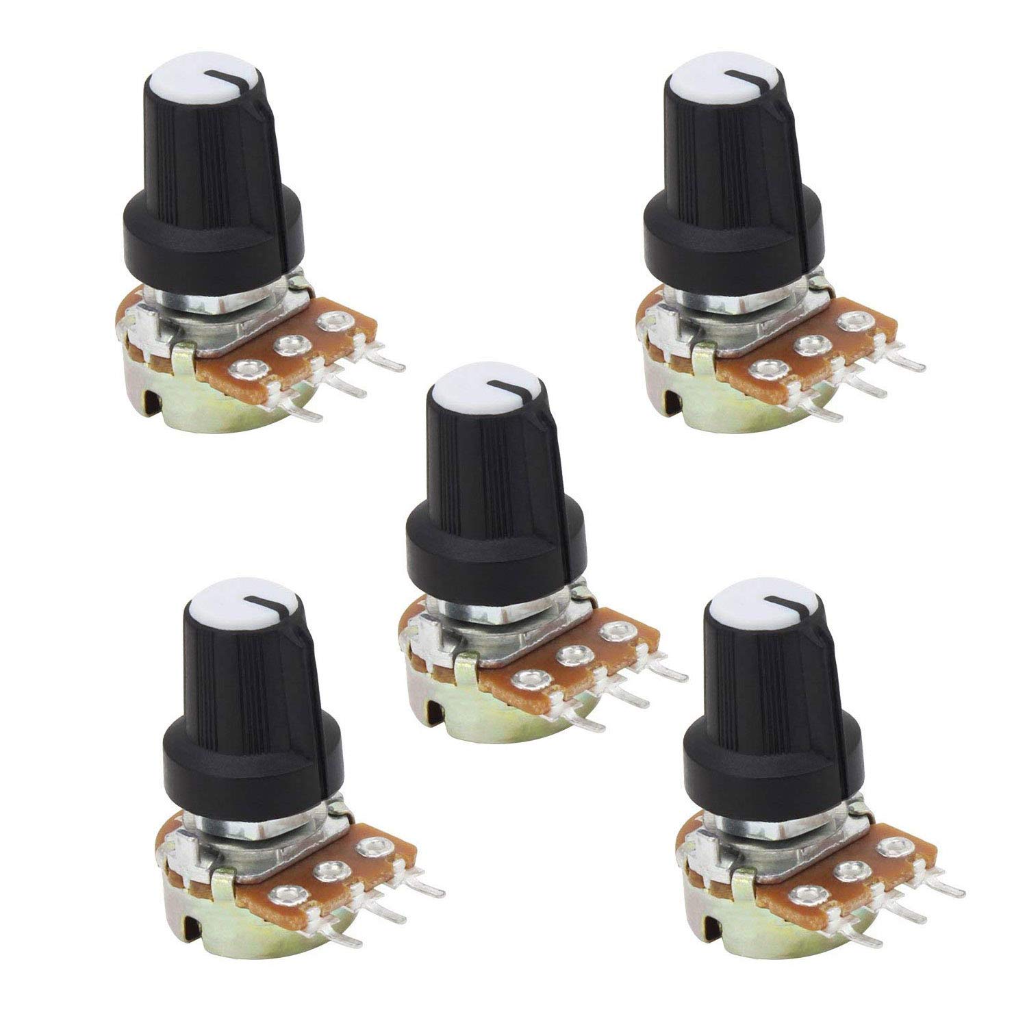 ALLNICE 10K OHM B10K Single Linear Potentiometer 3 Terminal Taper