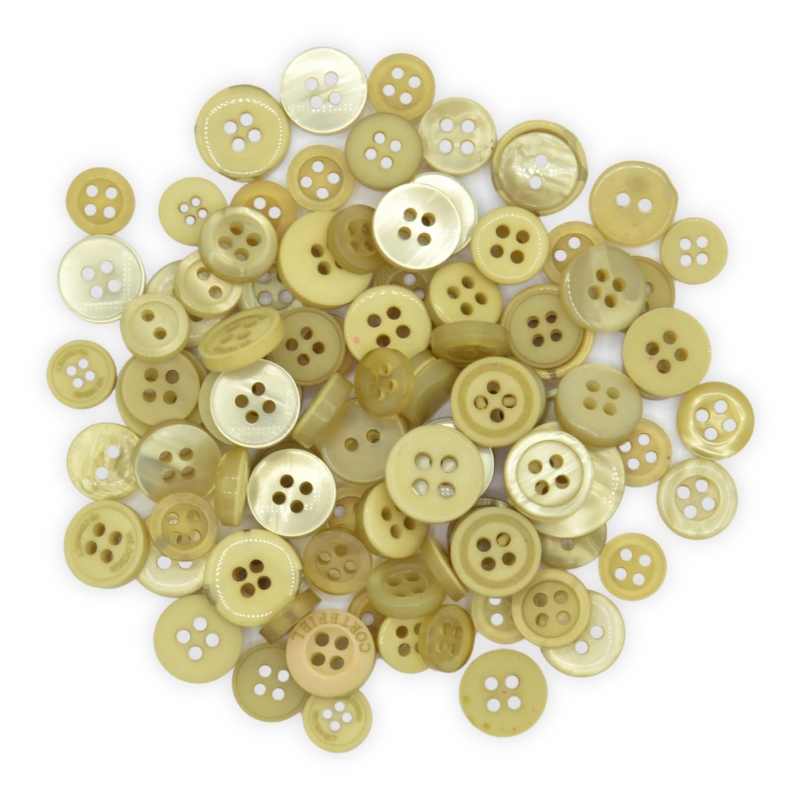 celloexpress Tiny Buttons - Single Colours Small Sizes Mini Crafts Sewing Card Embellishments (Latte Coffee, Pack of 250g) — image 1