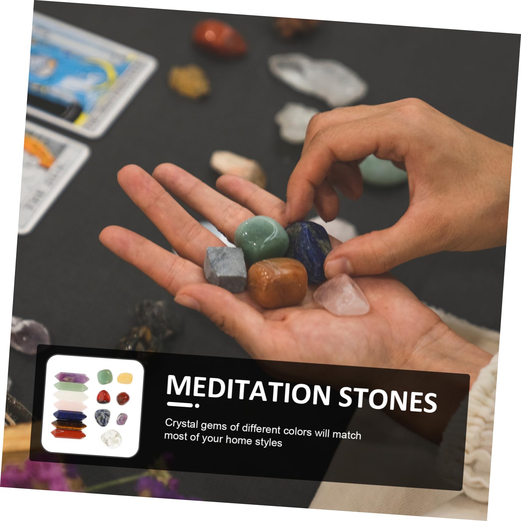 3 Set Crystal Yoga Stone Calcolo Cristalli Fabbricazione Chakra Per Raccolta Pietra Naturale Artigianato in Pietra Di Cristallo Naturale Pietre Colorate 14 Pezzi*3