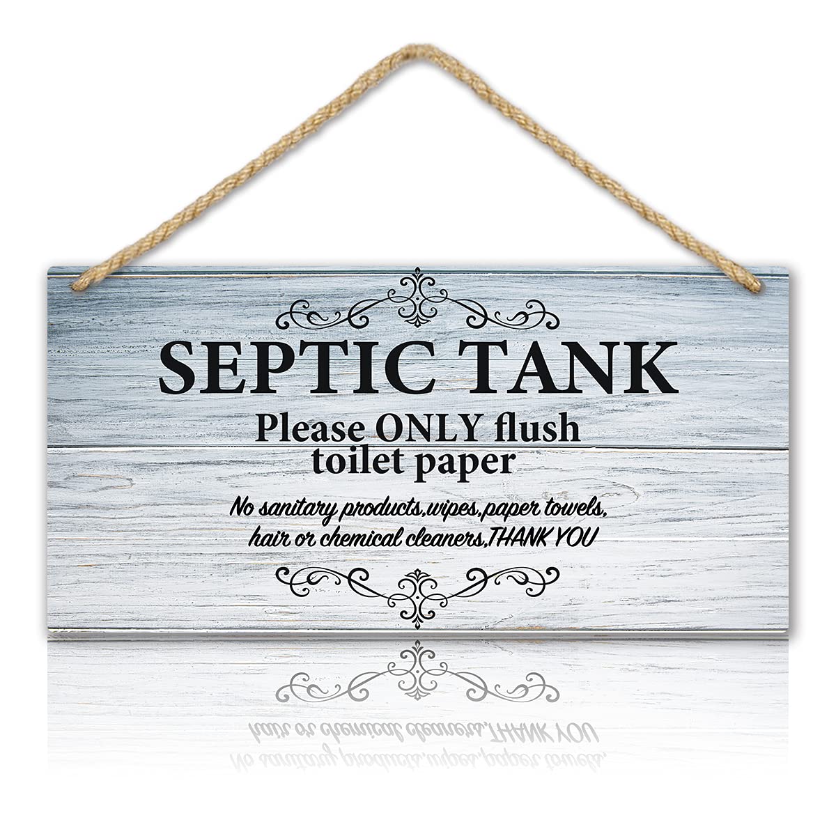 Amazon.com: TOARTi Bathroom Quote Wood Sign-12.5x25cm,Toilet Rule