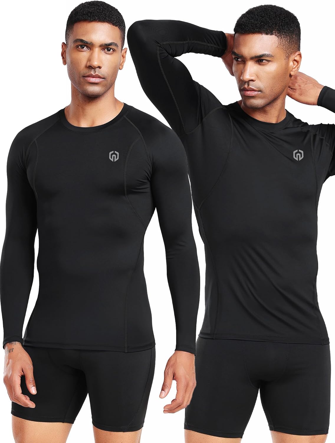 NELEUS 4 Pack Men's Workout Long Sleeve Shirts Compression Dry Fit Muscle Tops - Image 3