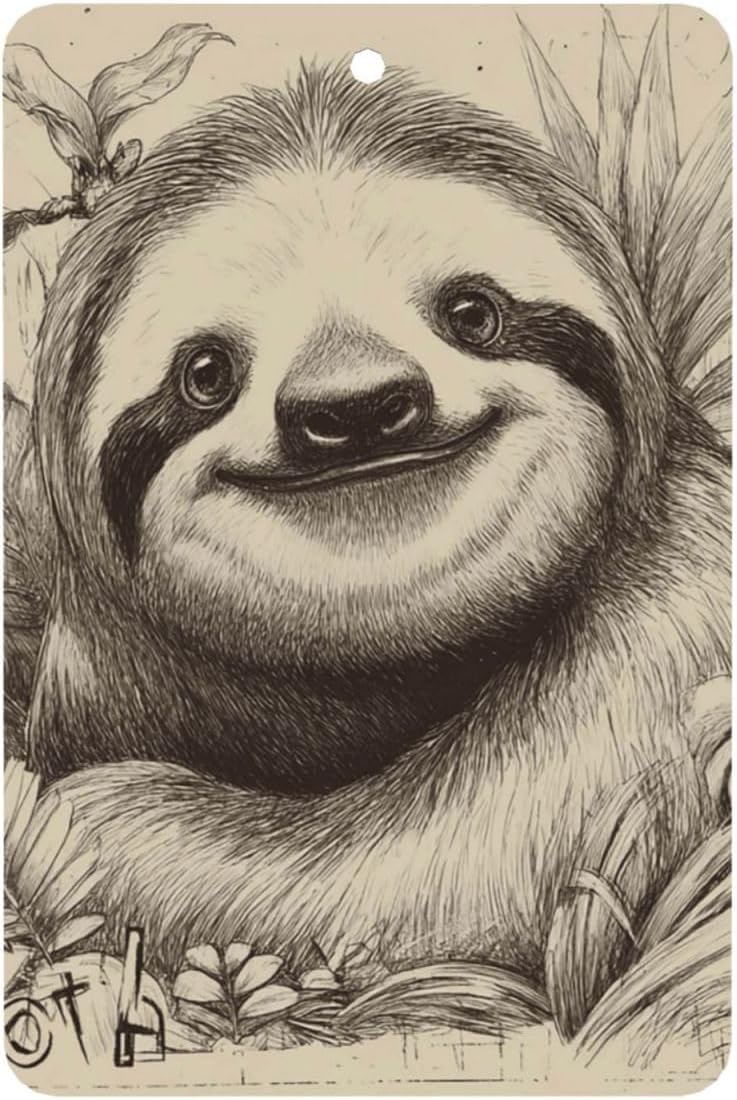Car Air Freshener 100 PCS Sloth My Spirit Animal Hanging Car Air Fresheners Auto Interior Decor Card Freshener Strong Scented Card Lavender Cars Scents for Office Bedroom Close Drawer Rectangle