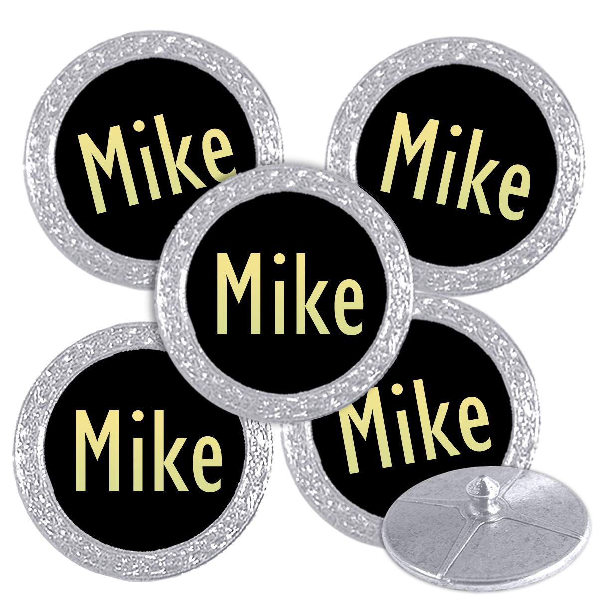 Best Impressions Silver Coloured Golf Ball Markers with Names (Mike) โ image 1