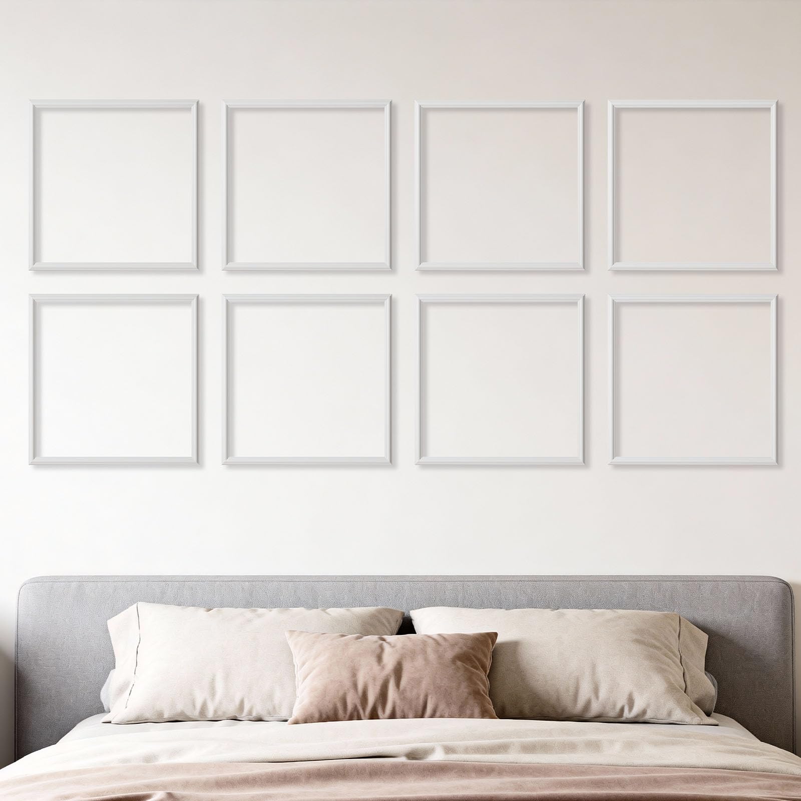 VEVOR Modanature da Parete, Confezione da 12, Kit di Pannelli per Rivestimento da 508 x 508 mm, Polistirene Leggero Verniciabile, Facili da Installare, Modanatura Decorativa Impermeabile per Interni