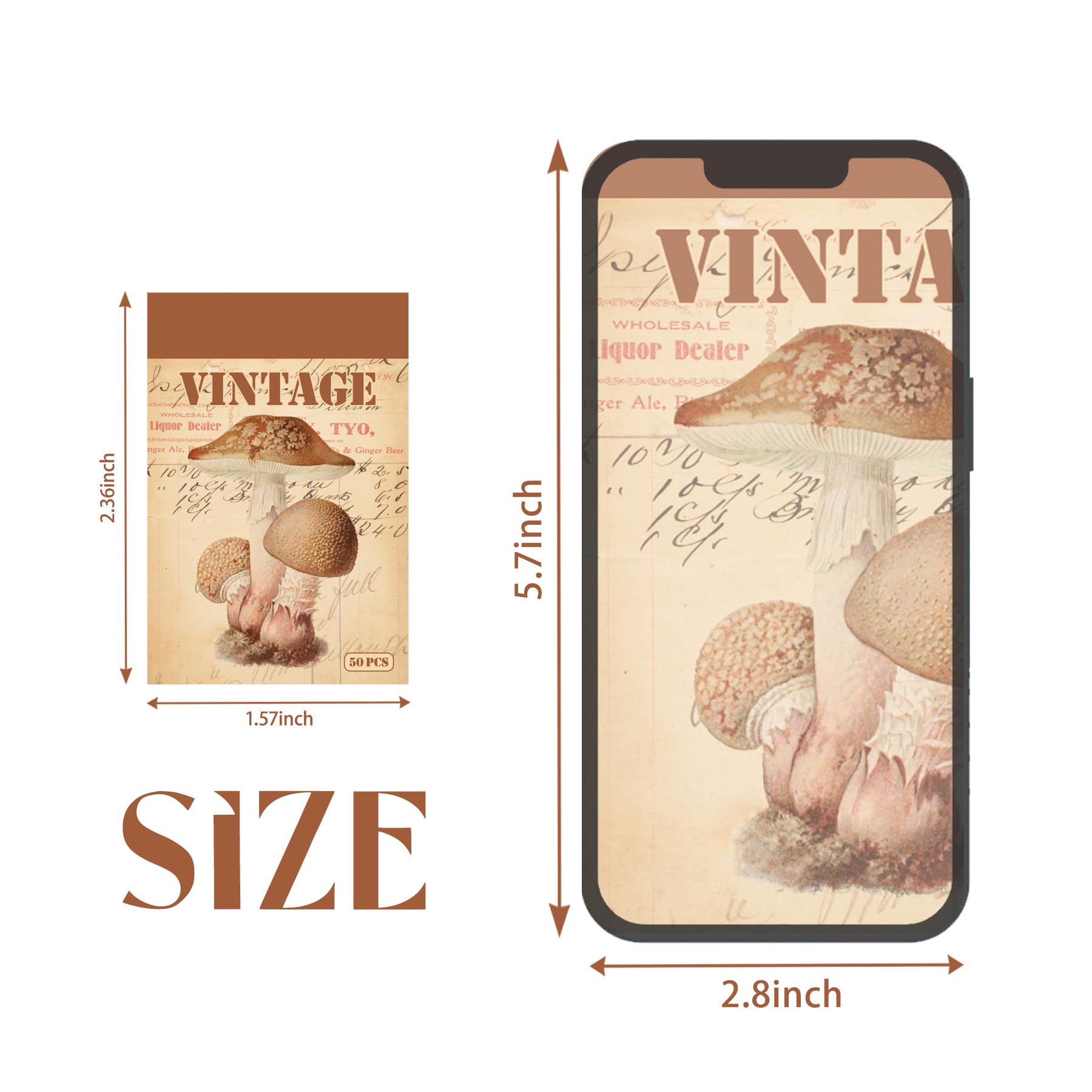 300 pezzi vintage Washi adesivi libro | Ephemera - Set di 6 temi per diari, scrapbooking, bullet journal, riutilizzabili e riposizionabili