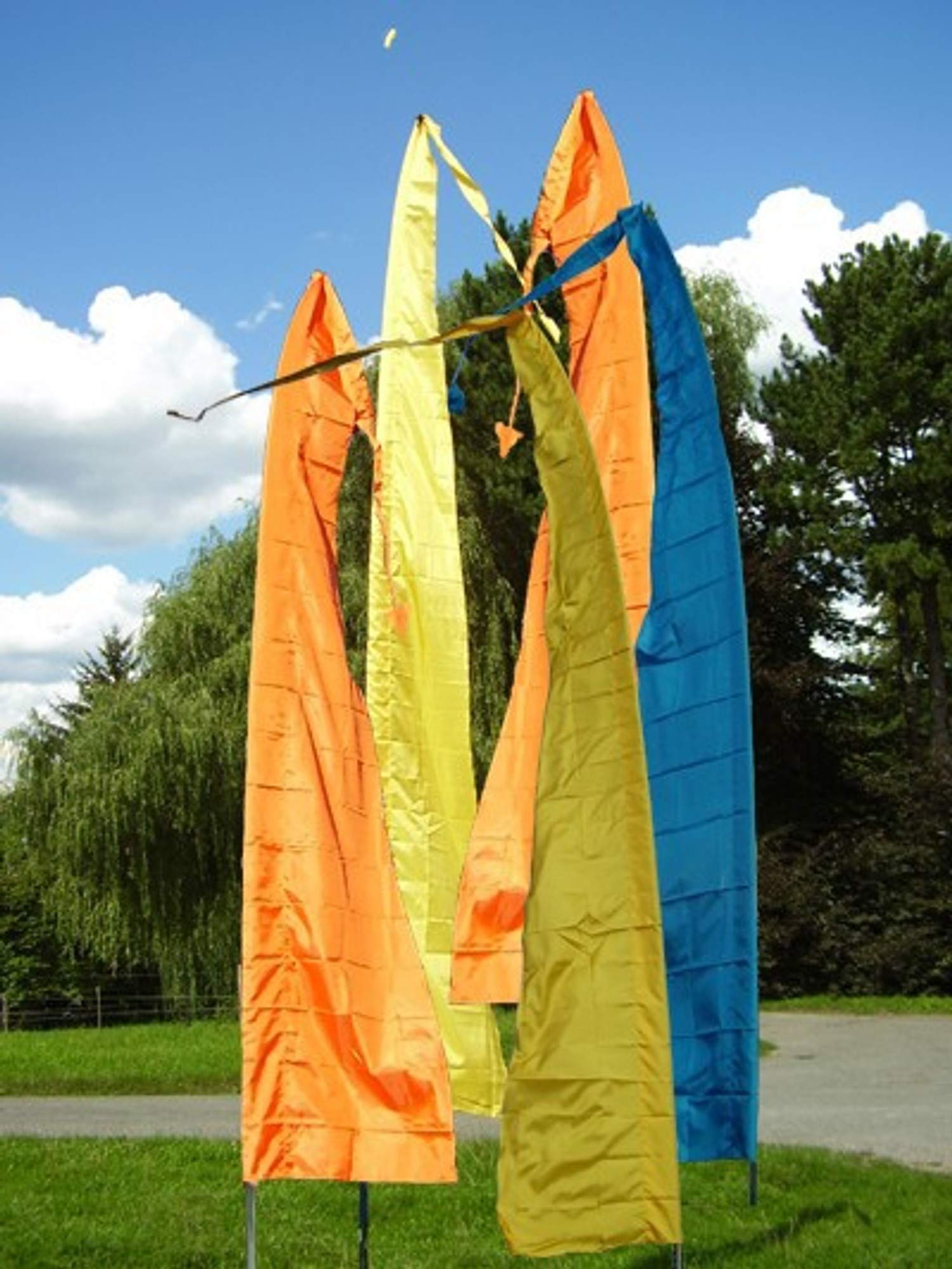 50 Aste Per Bandiere In Plastica - Pennoni Portatili Per Feste, Decorazioni E Eventi - Foto 5