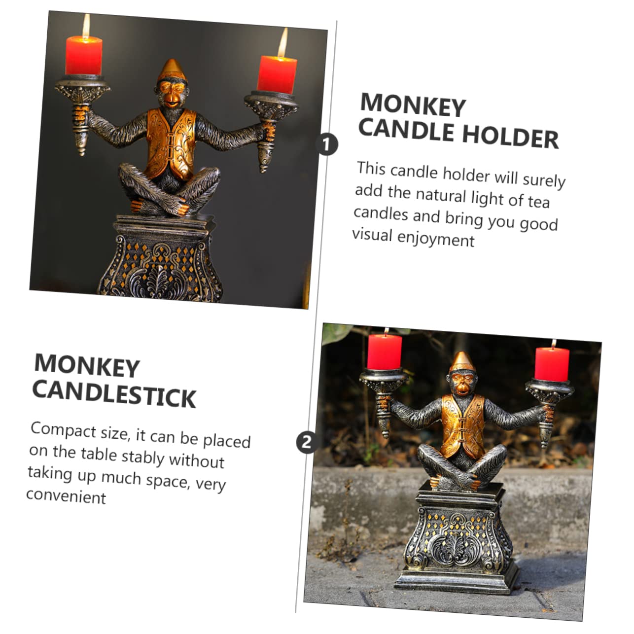 Amazon.co.jp: GETAJGHSD ローソク足 candle holder menorah 花輪 金