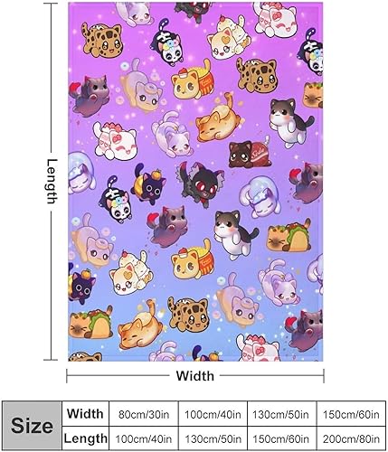 Miniatura 2 de Manta de dibujos animados animados de anime para sofá, ligera, suave y acogedora manta para sofá para niños y niñas, 60 x 50 A