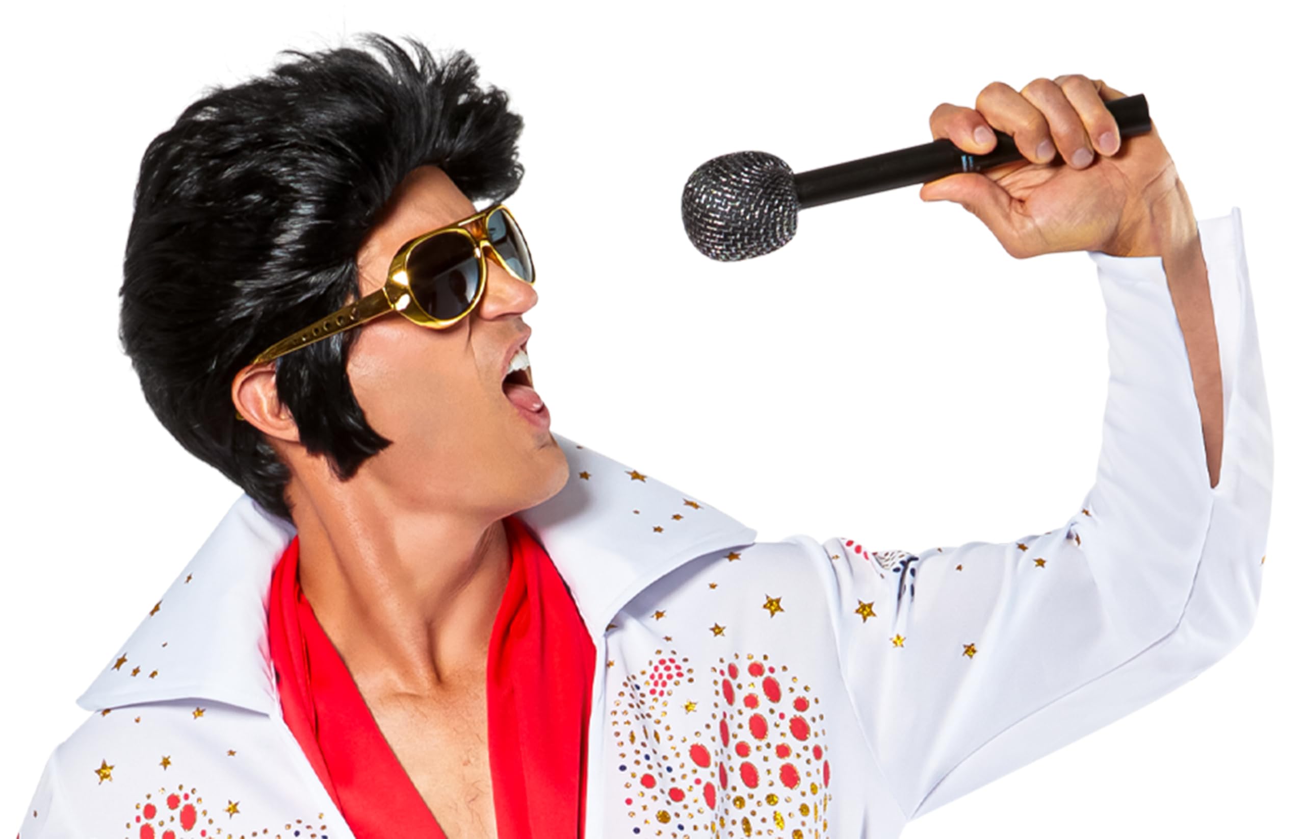 RubiesElvis Presley: Elvis Presley Novelty Microphone Costume Accessory for Ages 6+ Men's One-Size: Regular