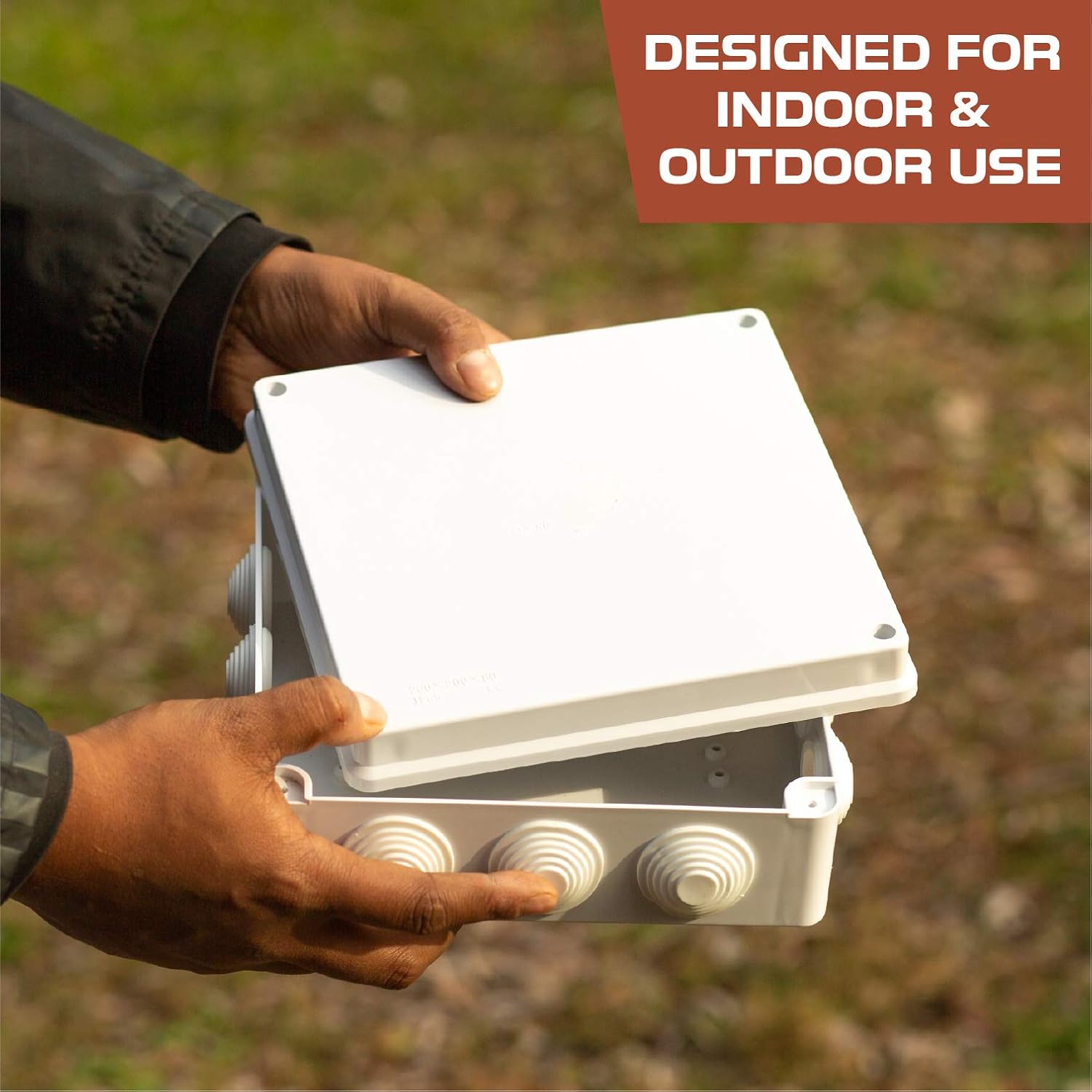 Iron Forge Cable Outdoor Electrical Junction Box - 12 x 10 x 4.8 Inch Dustproof Waterproof Electrical Box for Outdoor - Universal Enclosure Box