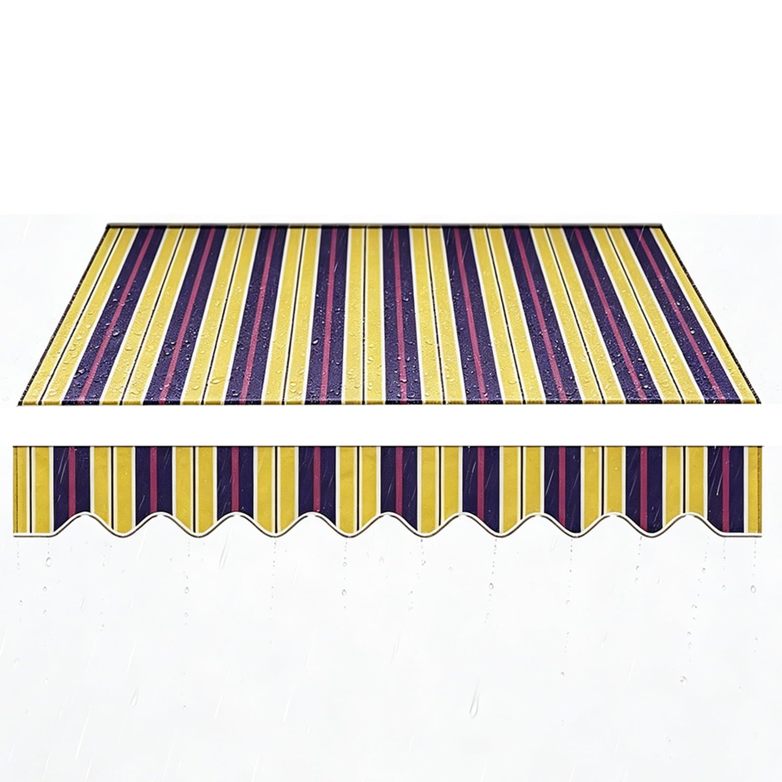 Tessuto Impermeabile di Ricambio per Tende da Sole Retrattili, Copertura Parasole per Patio, Tela a Righe per Finestre e Porte(9.2x6.5ft(280x200cm))