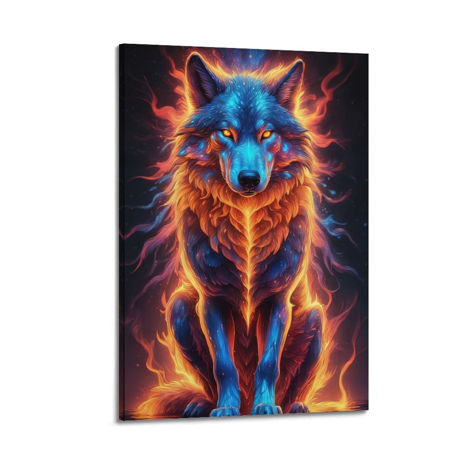 WZKTCL Animal Poster Ferocious Wolves Poster Decorative Painting Canvas Wall Posters And Art Picture Print Modern Family Bedroom Decor Posters 12x18inch(30x45cm)