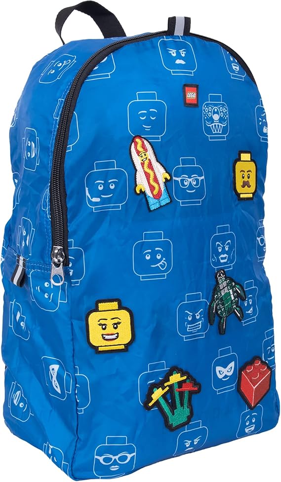 LEGO Minifigure Packable Backpack with 6 patches, Iconic