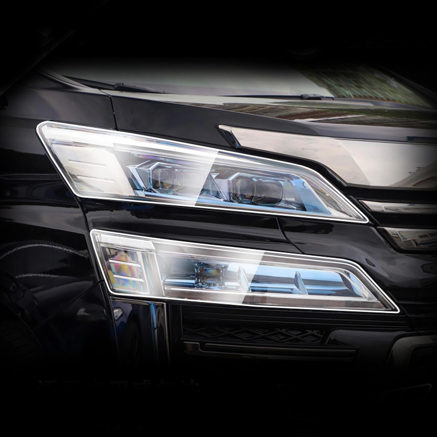 Samlng A Transparent Car Front Light Film For Vellfire 2018-2022 Car Exterior Film Tpu Ppf Headlamps Protective Film Anti Scratch Repair Membrane Smoked Headlight