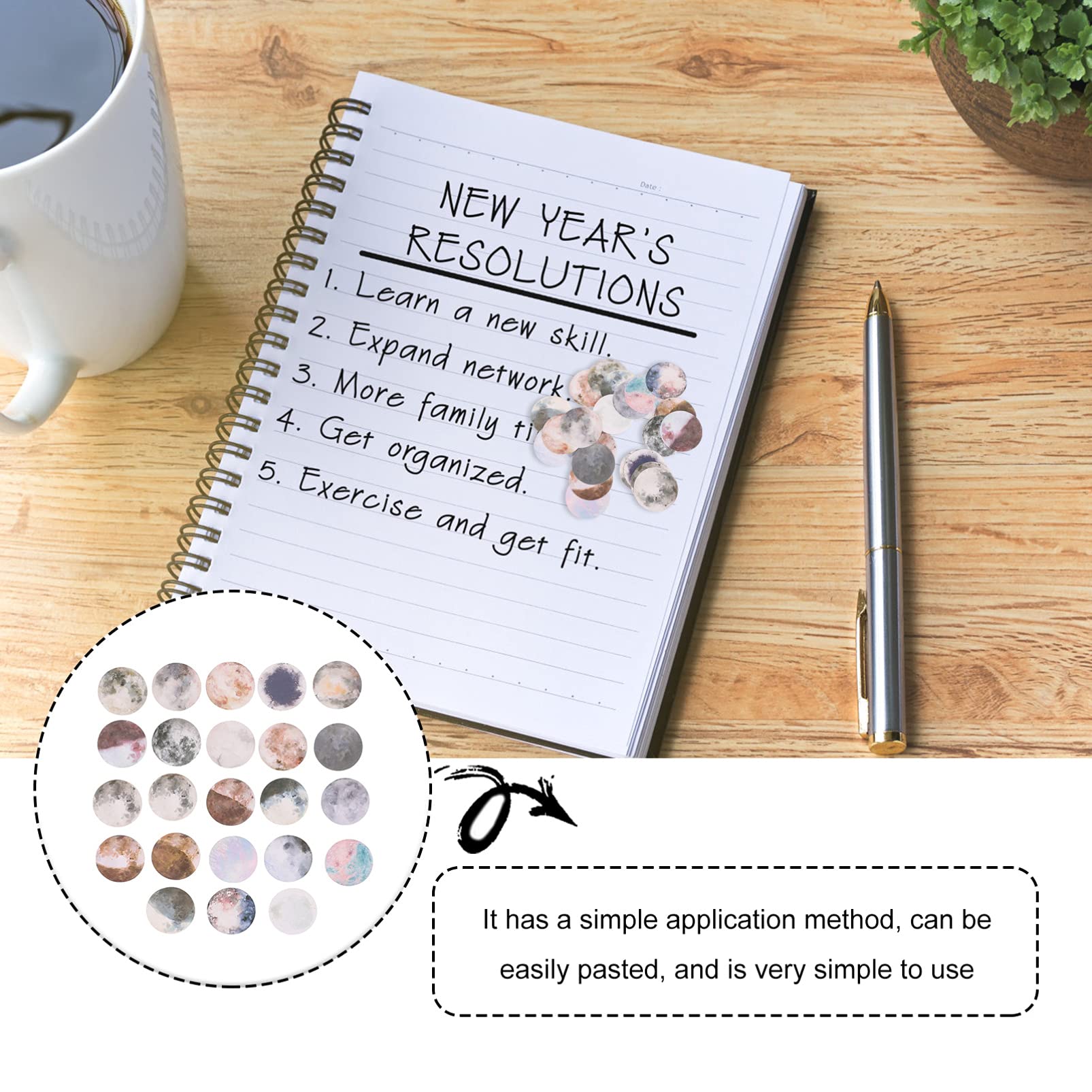 jojofuny 3 Set Adesivi Decorativi Per Diy Per Scrapbook E Facili Applicare E Sicuri Per Amanti Del Scatole*3