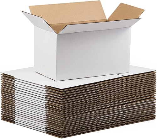Miniatura 8 de Cajas de envío blancas de 6 x 4 x 4 pulgadas, cajas pequeñas de cartón corrugado, paquete de 25
